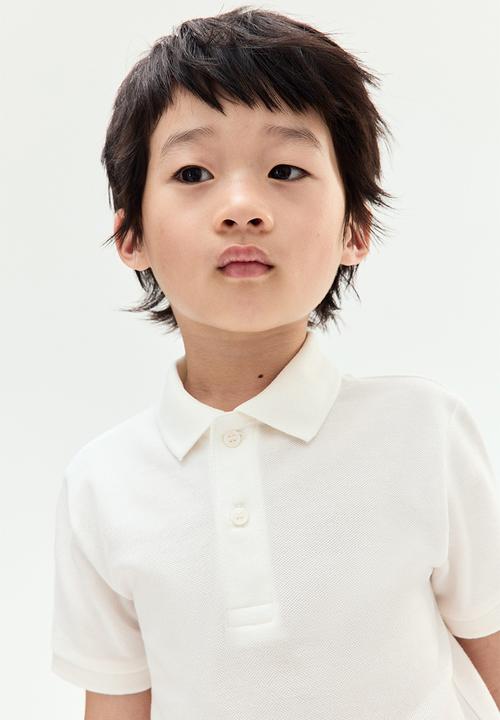 H&M - Cotton piqué polo shirt - white