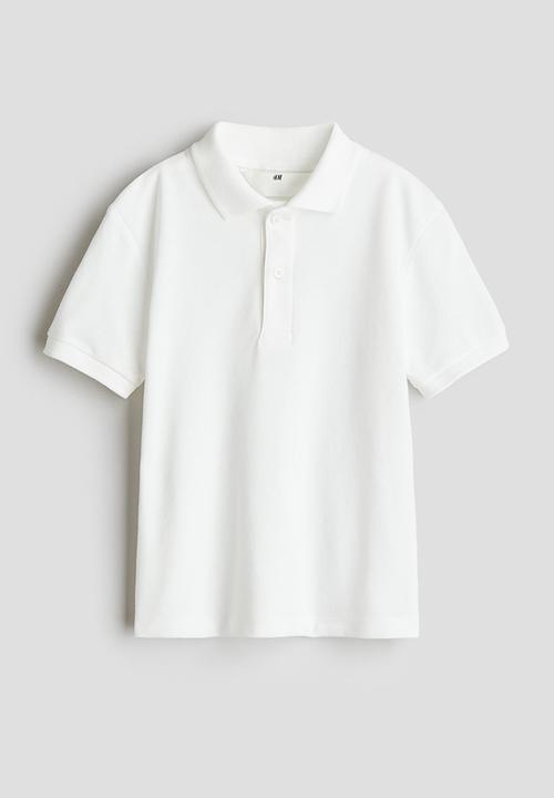 H&M - Cotton piqué polo shirt - white