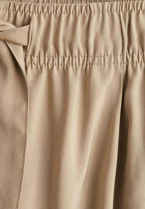 H&M - Wide tie-belt trousers - beige