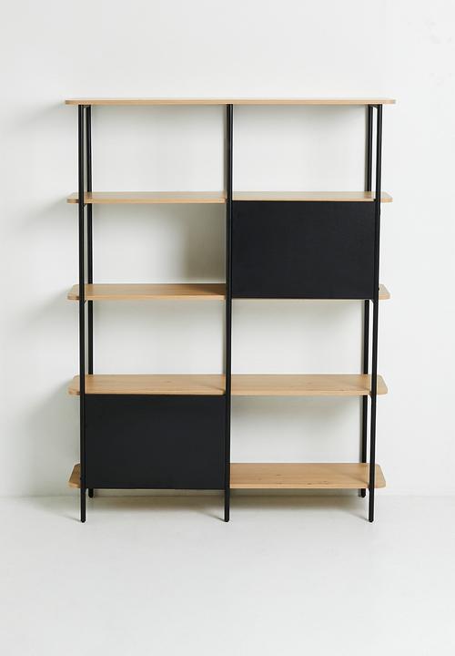 Sixth Floor - Neela double tier bookshelf - black