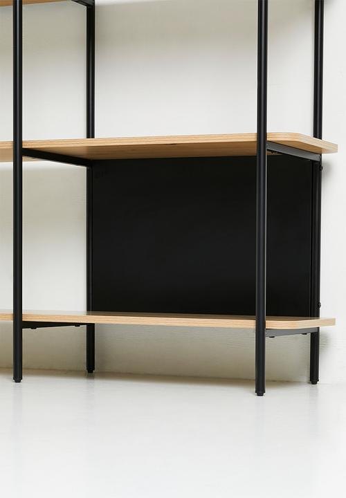 Sixth Floor - Neela double tier bookshelf - black