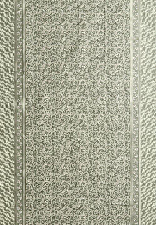 H&M - Patterned cotton tablecloth - sage green floral