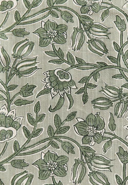 H&M - Patterned cotton tablecloth - sage green floral
