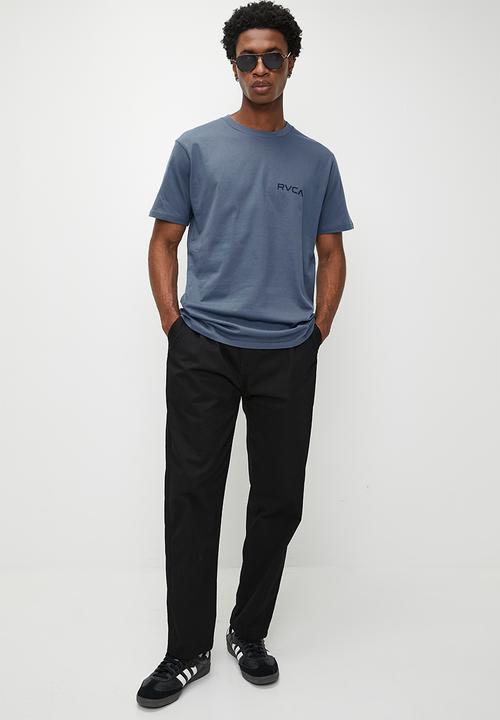 RVCA - Small RVCA Essentials Ss - vintage navy - blue logo (VNY)