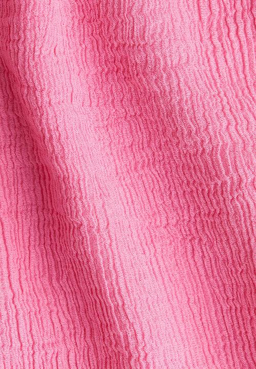 H&M - Wide-leg crinkled trousers -  bright pink 