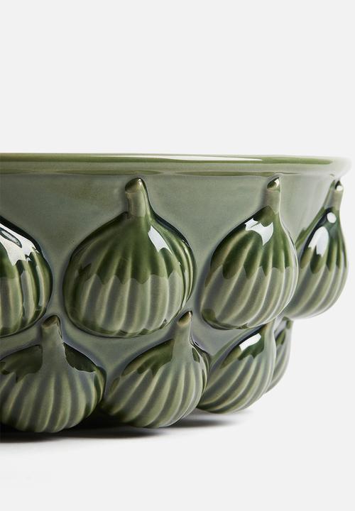 H&M - Large stoneware bowl - green