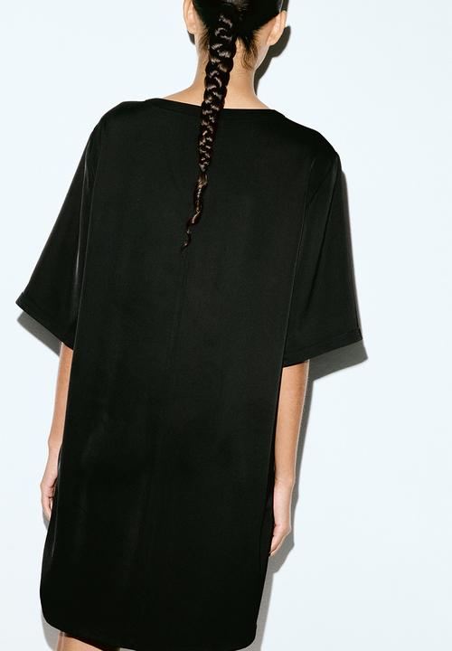 H&M - Twill shift dress - black