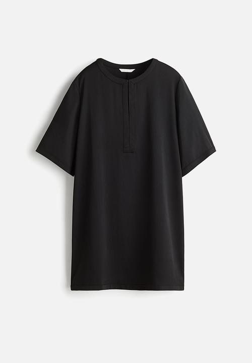 H&M - Twill shift dress - black