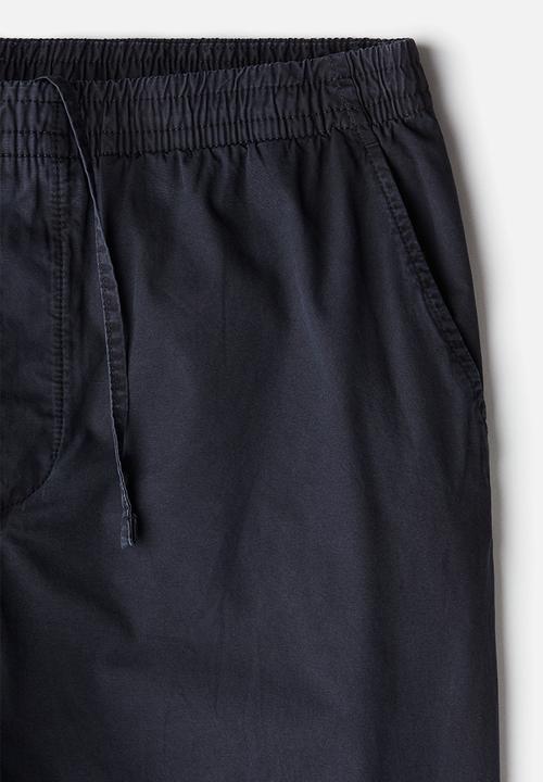 H&M - Relaxed fit cotton trousers - dark blue