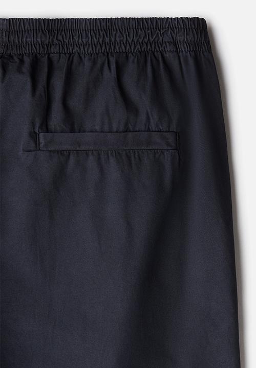 H&M - Relaxed fit cotton trousers - dark blue
