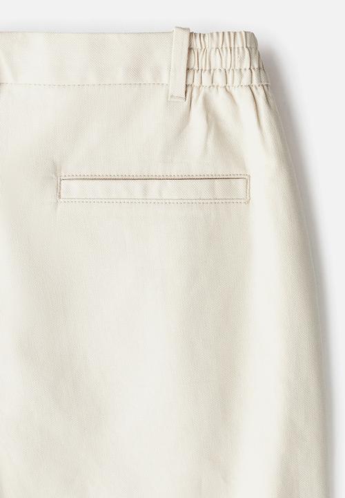 H&M - Relaxed fit linen-blend shorts - beige