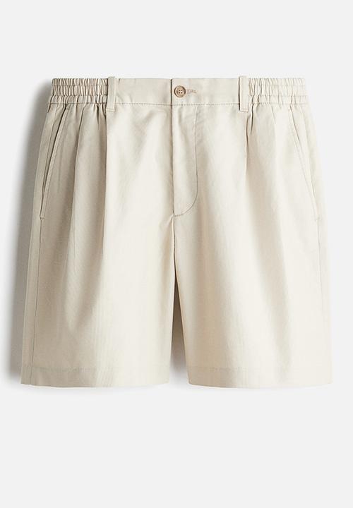 H&M - Relaxed fit linen-blend shorts - beige
