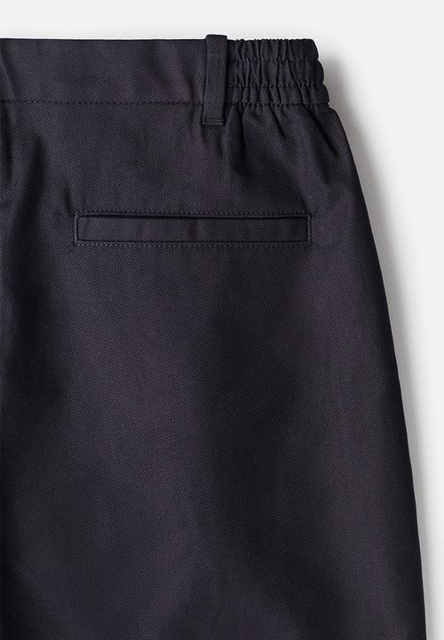H&M - Relaxed fit linen-blend shorts - navy blue