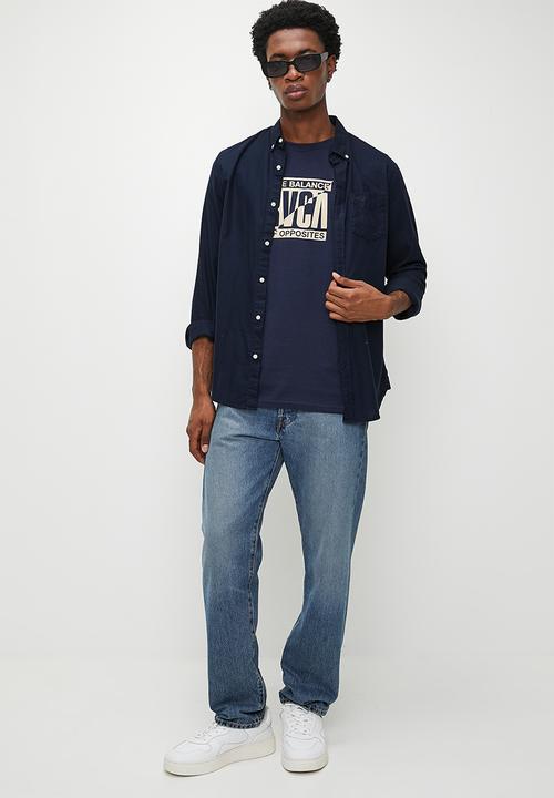 RVCA - Splitters Ss Tee - dress blue (DRBL)