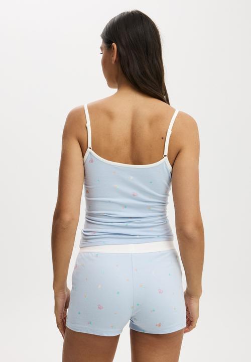 Cotton On - Dreamy soft longline cami - violet blue/beach comber