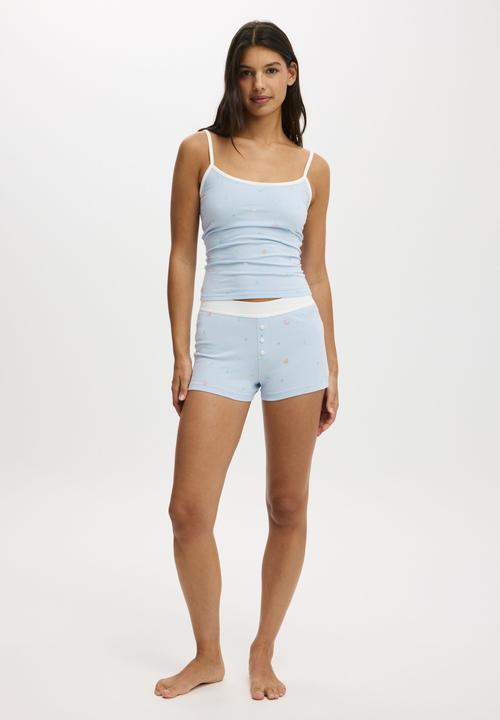 Cotton On - Dreamy soft longline cami - violet blue/beach comber