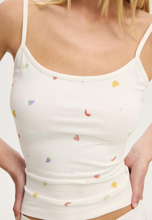 Cotton On - Dreamy Soft Longline Cami - Fruit Salad