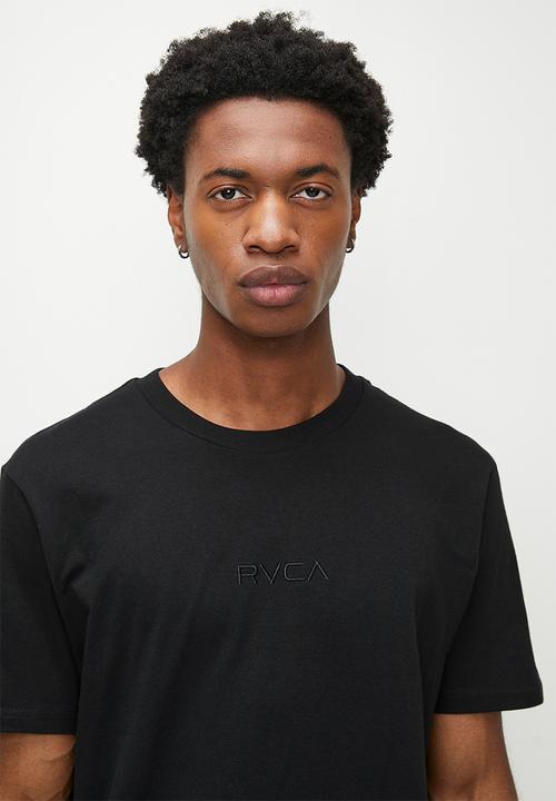 RVCA - SMALL RVCA SS - Black - Black logo  (BLK)