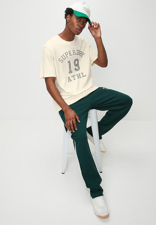 Superdry. - Athletic Ess Tee  - Desert Bone Off White