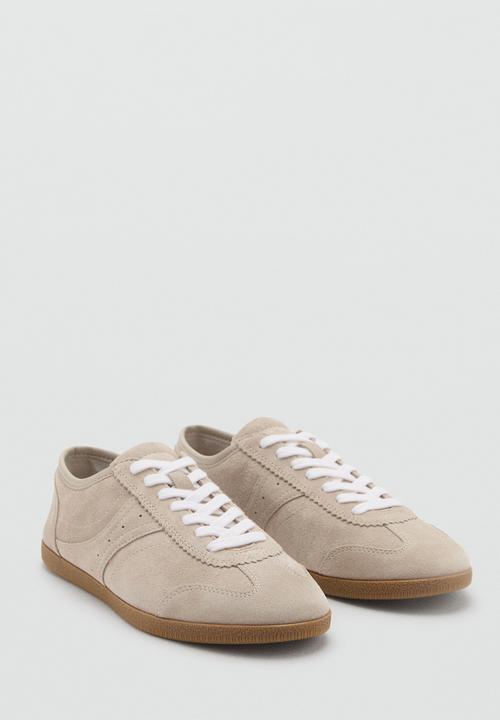 MANGO - Point suede sneaker - light beige