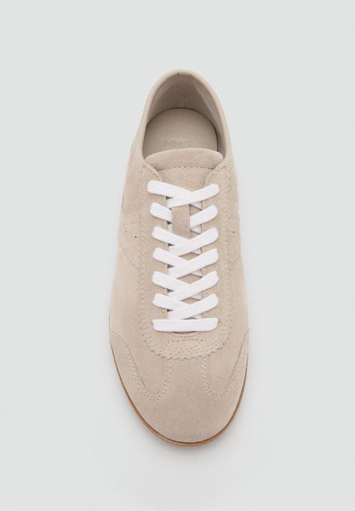 MANGO - Point suede sneaker - light beige