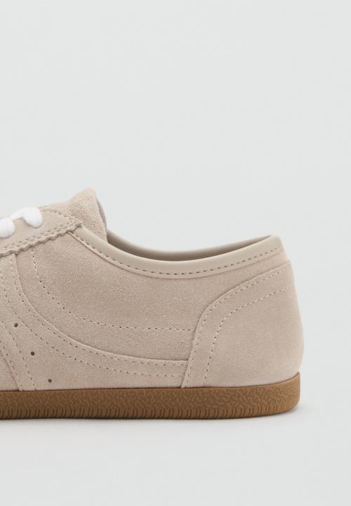 MANGO - Point suede sneaker - light beige