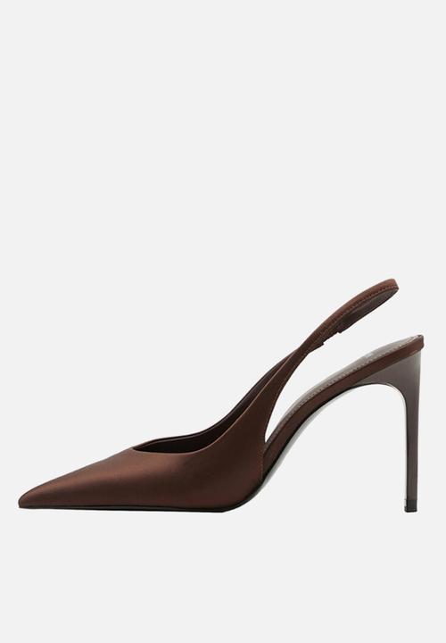 MANGO - Mica1 heel - dark brown