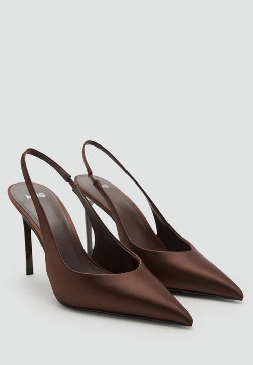 MANGO - Mica1 heel - dark brown