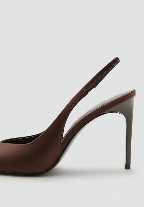 MANGO - Mica1 heel - dark brown