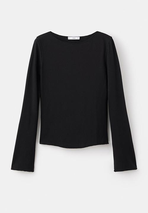 MANGO - T-shirt ani - black