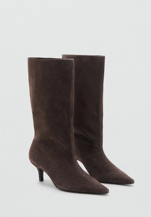 MANGO - After suede boot - dark brown