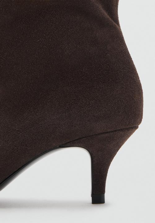 MANGO - After suede boot - dark brown