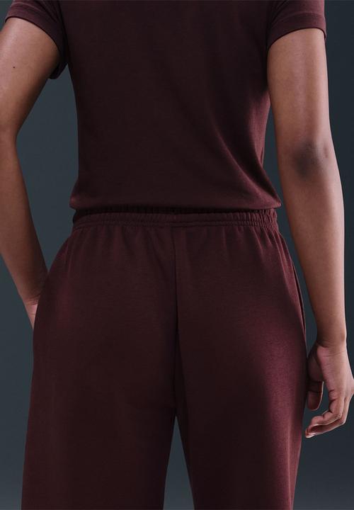 Nike - High-Waisted Oversized Sweatpants - Burgandy