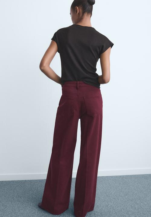 MANGO - Jeans Elise - Dark Red