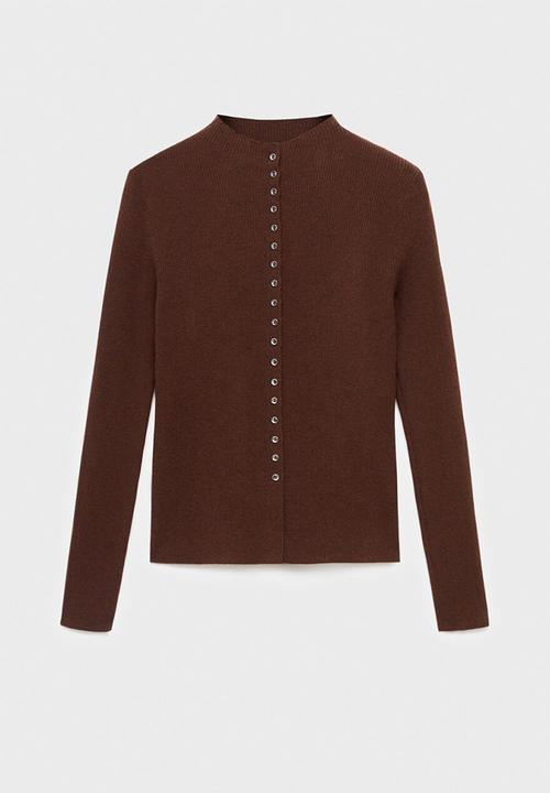 MANGO - Cardigan twenties - dark brown