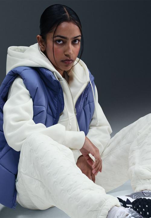 Nike - Oversized High-Waisted Jacquard Pants -  White
