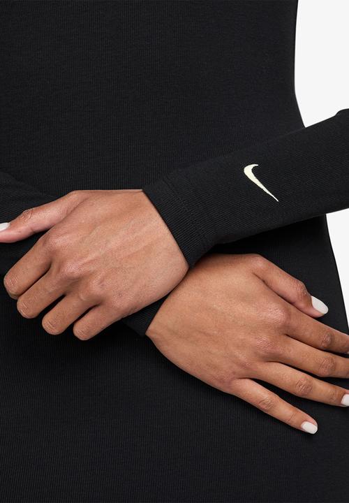 Nike - Tight Long-Sleeve Midi Dress - Black