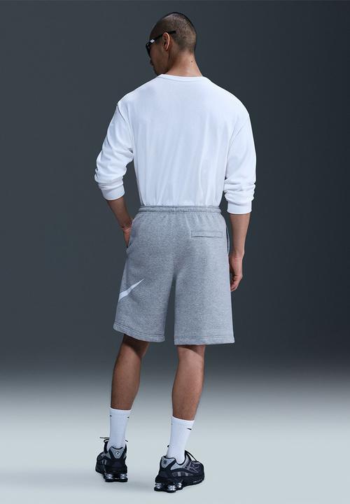 Nike - NSW Club  FleeceGx  Shorts- Dk Grey Heather/Lt Smoke Grey/White