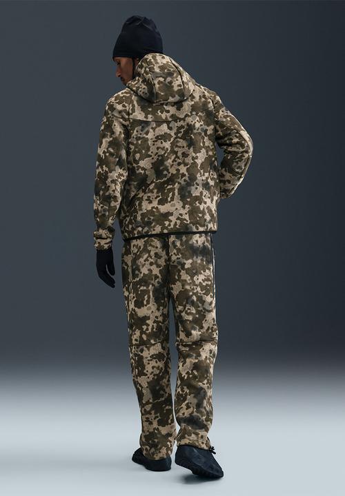 Nike - Tech Fleece Full-Zip Fleece Camo Windrunner Jacket - Neutral Olive/Blk