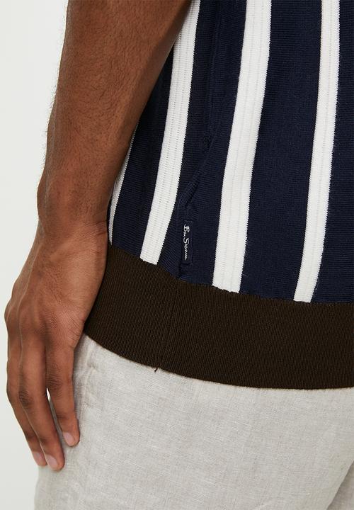 Ben Sherman - Raised Stripe Polo - Dark Navy