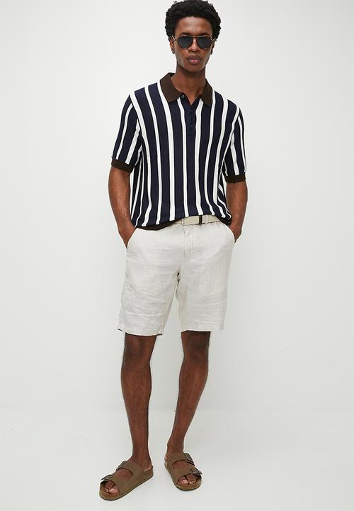 Ben Sherman - Raised Stripe Polo - Dark Navy