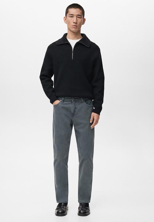 MANGO - Jeans benc - Dark grey