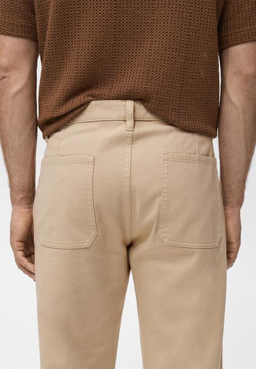 MANGO - Jeans Chet - Beige
