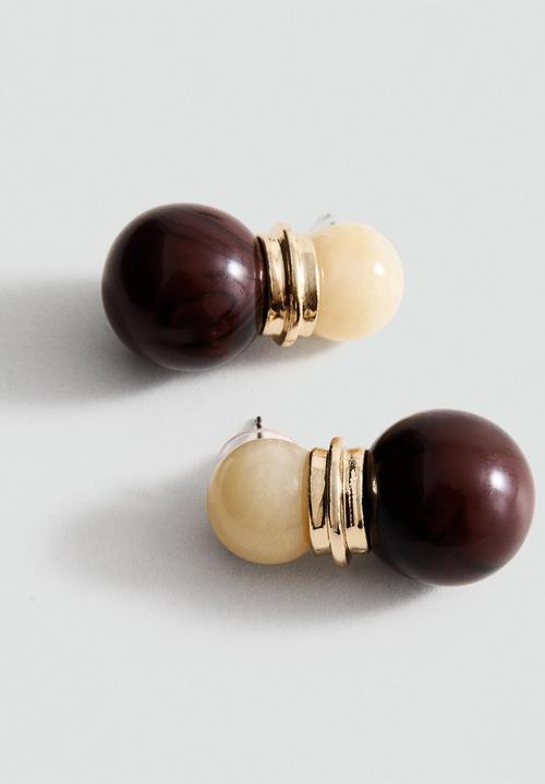 MANGO - Sandra earrings - brown