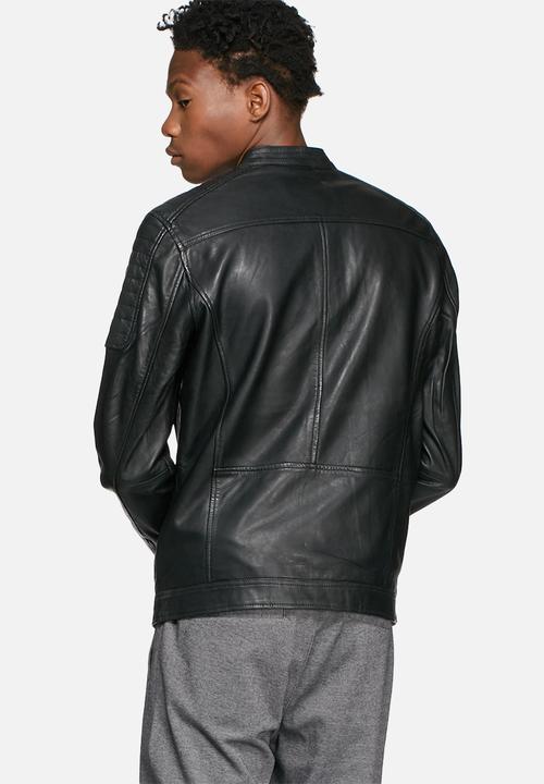Selected Homme - London leather jacket