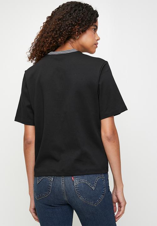 Levi’s® - Momo Mock Striped Neck Tee - Black