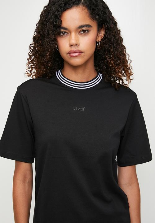 Levi’s® - Momo Mock Striped Neck Tee - Black