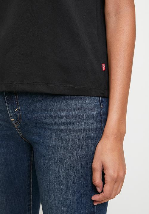 Levi’s® - Momo Mock Striped Neck Tee - Black