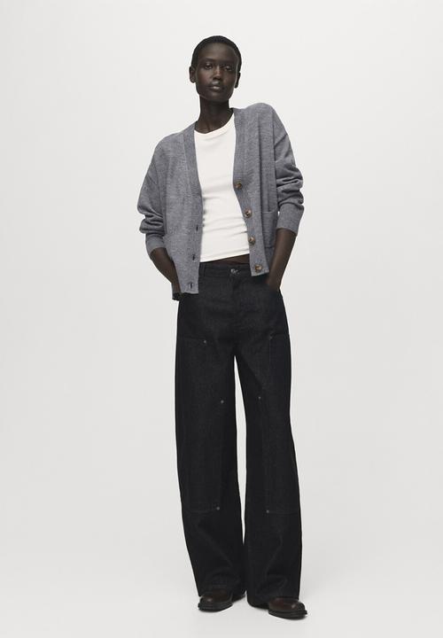 MANGO - Cardigan nekko - medium gray