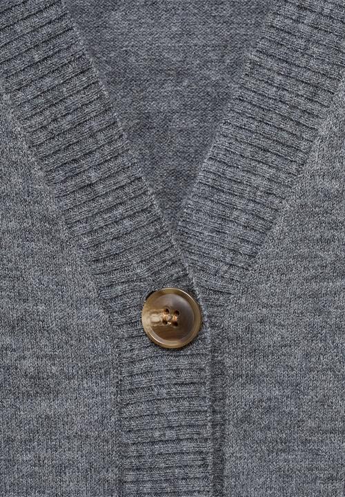 MANGO - Cardigan nekko - medium gray